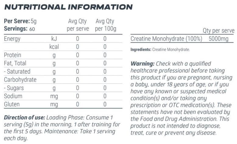 Creatine JDN nip
